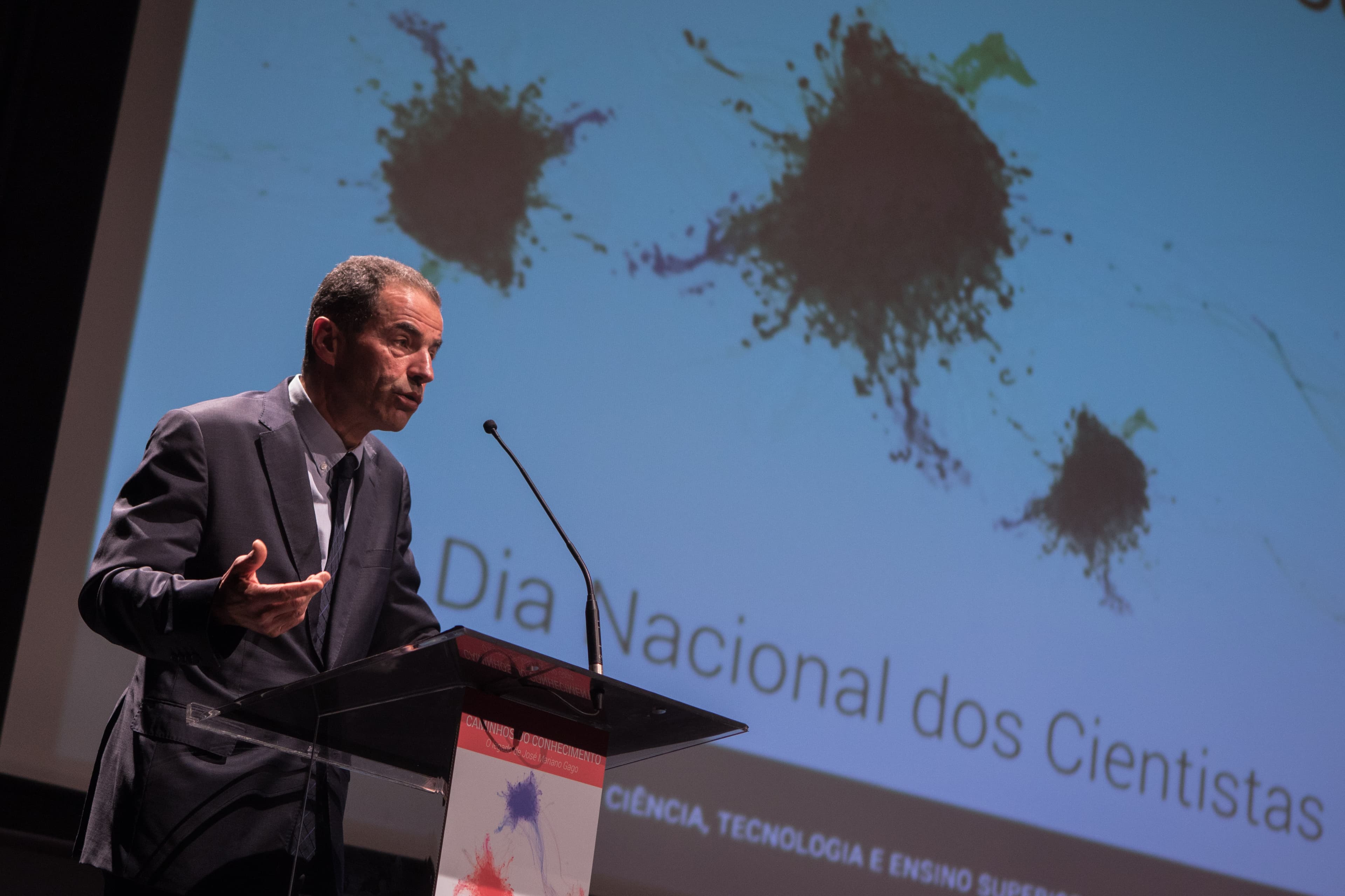 Ministro da Ciência, Tecnologia e Ensino Superior, Manuel Heitor, no Dia Nacional dos Cientistas, Leiria, 16 maio 2018 (Foto: Paulo Cunha/Lusa)