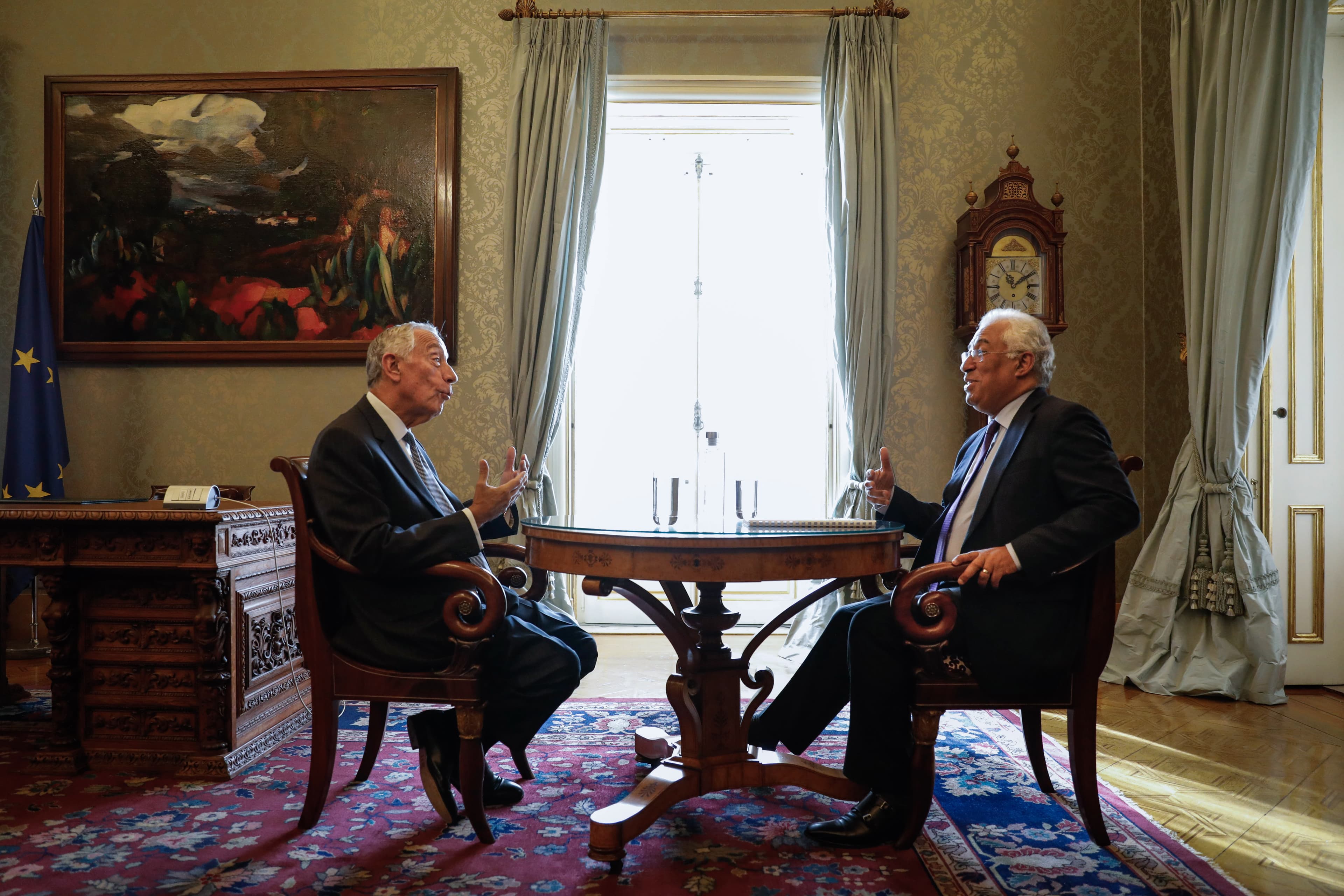 Primeiro-Ministro António Costa com o Presidente da República, Marcelo Rebelo de Sousa, Lisboa, 21 outubro 2019 (foto: Rodrigo Antunes/Lusa)