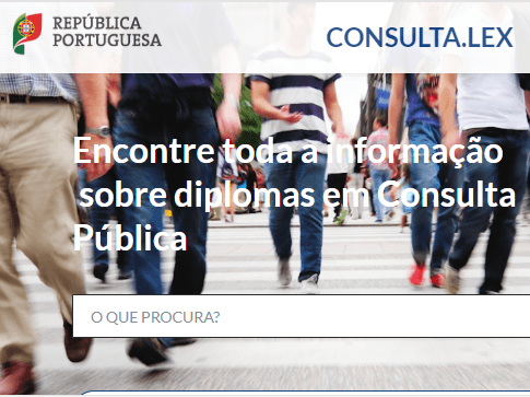 Portal consultalex.gov.pt