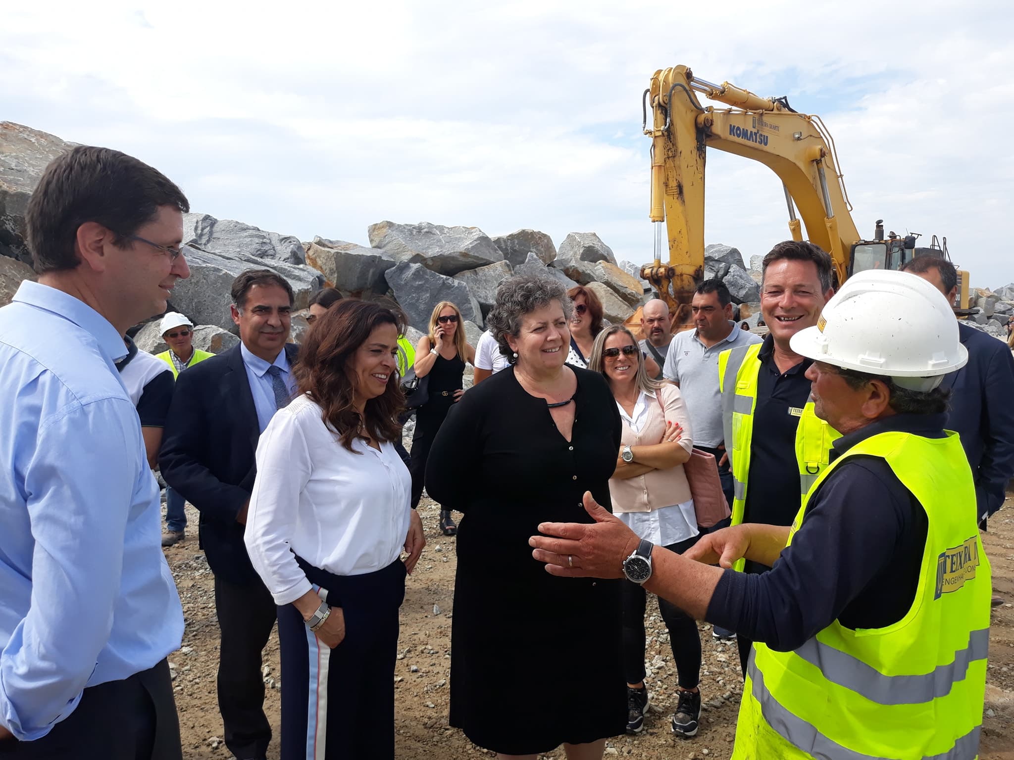 Ministra do Mar, Ana Paula Vitorino, durante a visita técnica às obras no portinho de Angeiras, Matosinhos, 25 junho 2019