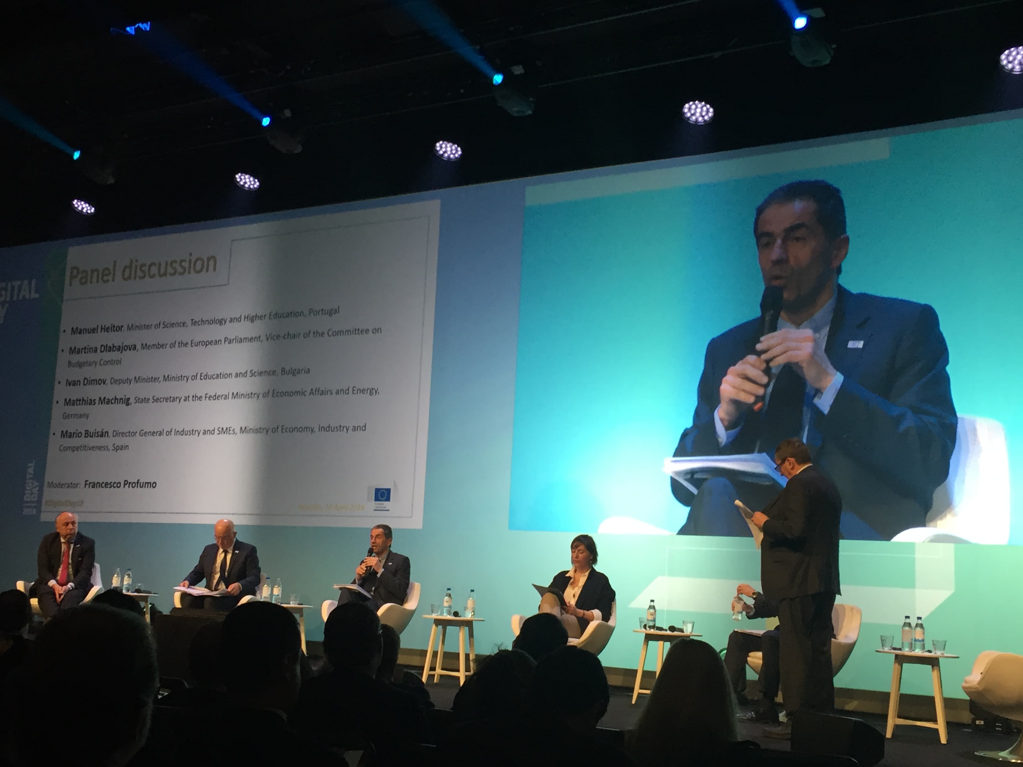 Ministro da Ciência, Tecnologia e Ensino Superior, Manuel Heitor, na iniciativa Digital Day 2018, organizada pela Comissão Europeia, Bruxelas, 10 abril 2018