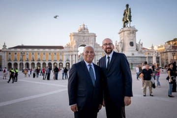 Primeiro-Ministro António Costa com o presidente eleito do Conselho Europeu, Charles Michel, Lisboa, 10 outubro 2019 (foto: Paulo Vaz Henriques)