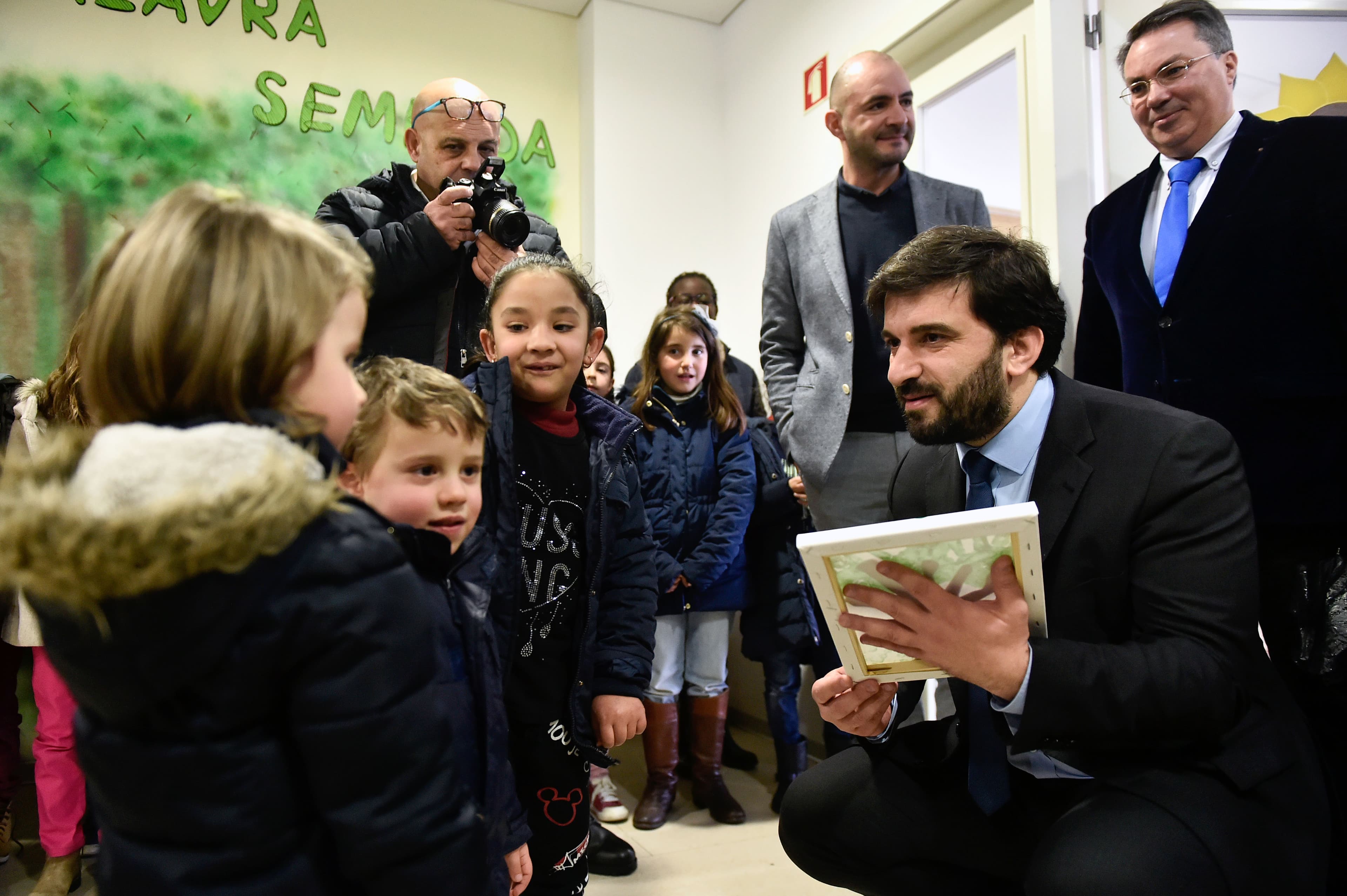 Ministro da Educação, Tiago Brandão Rodrigues, na Festa Literária de Nelas, subordinada ao tema «Terra Queimada, Palavra Semeada», Nelas, 9 março 2018 (Foto: Nuno André Ferreira/Lusa)