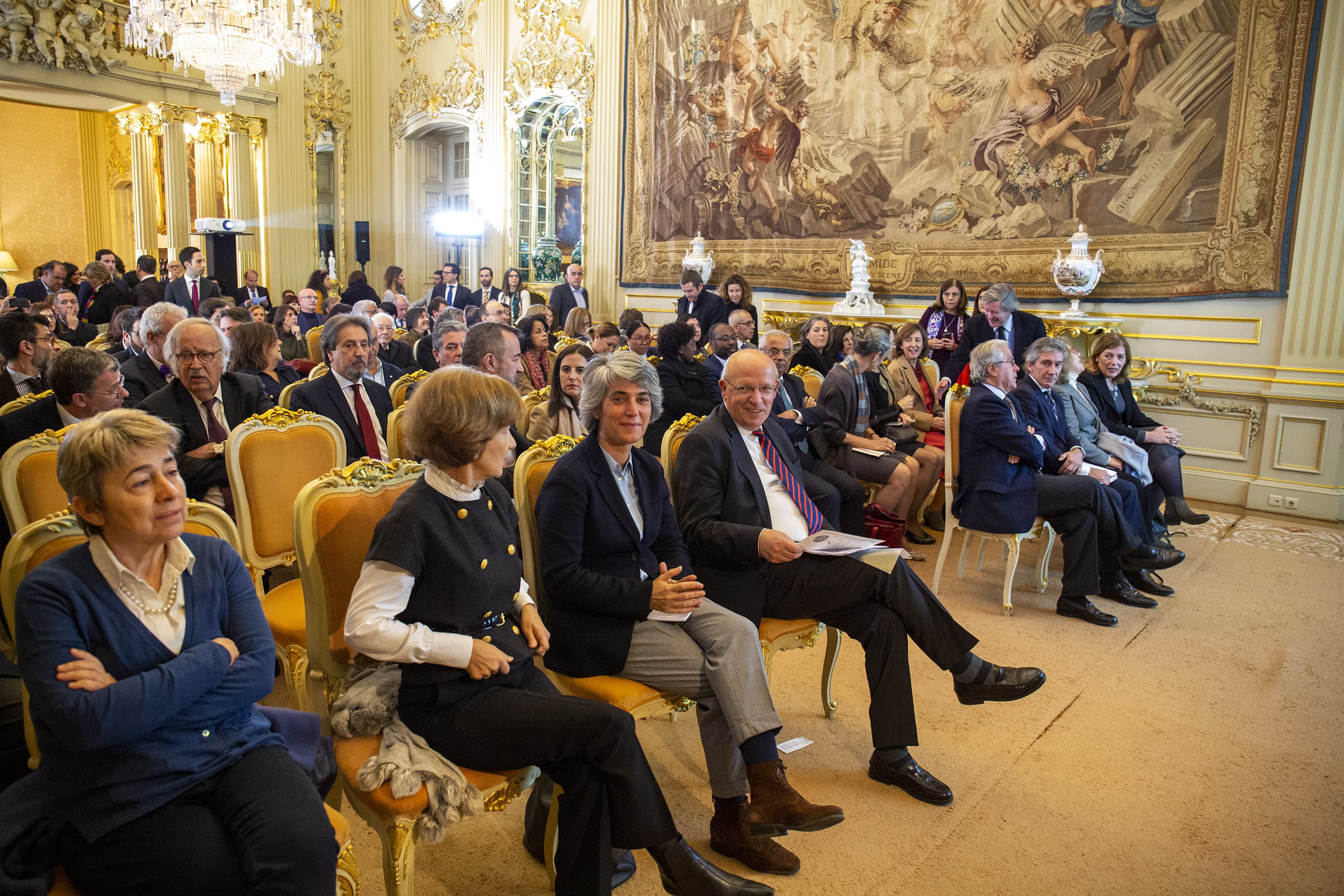 Ministros de Estado e dos Negócios Estrangeiros, Santos Silva, e da Cultura, Graça Fonseca, na apresentação do Programa de Ação Cultural Externa para 2020, Lisboa, 19 fevereiro 2020 (foto: João Bica)