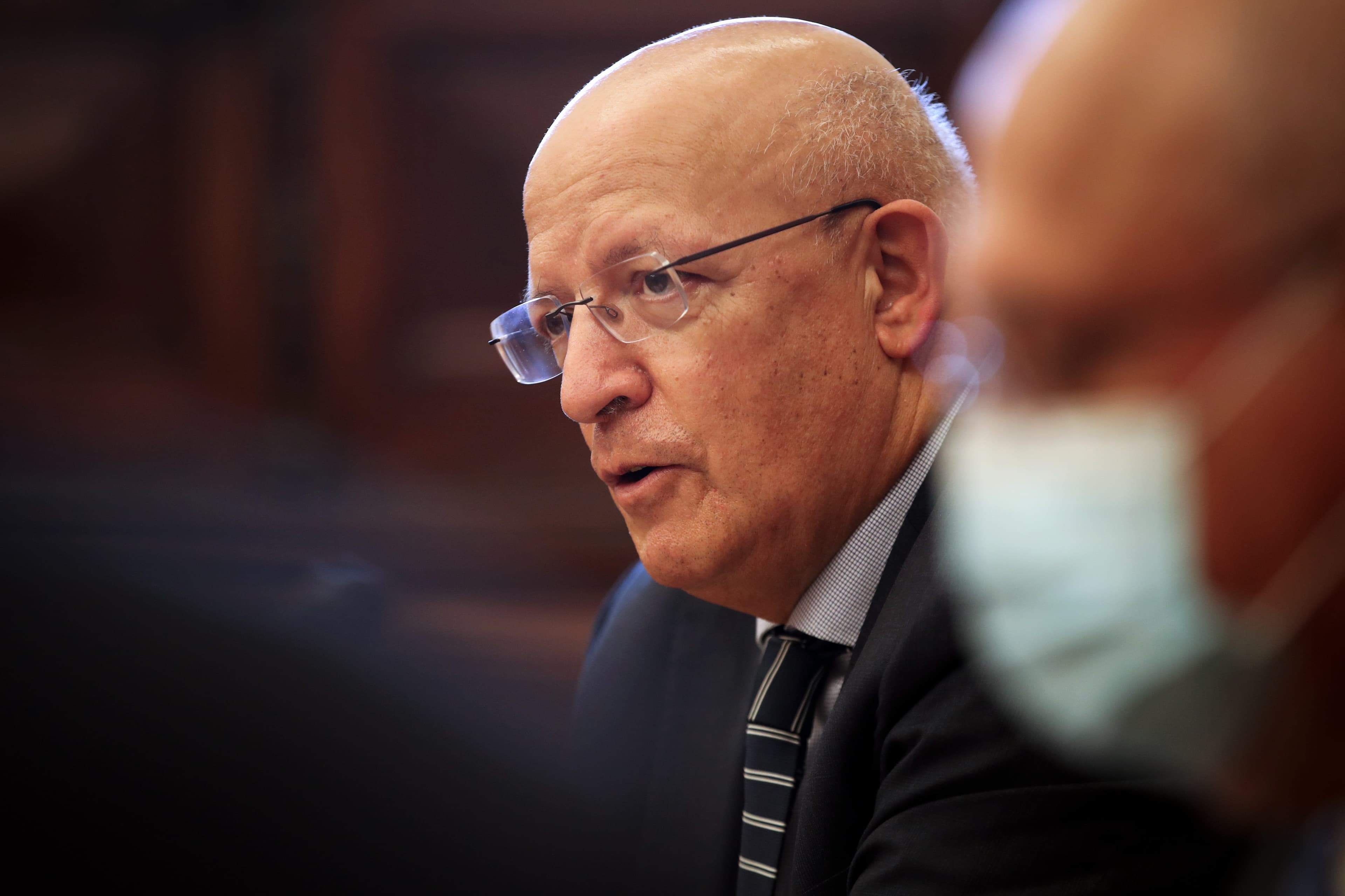 Ministro de Estado e dos Negócios Estrangeiros, Augusto Santos Silva, na comissão de Assuntos Europeus da Assembleia da República, Lisboa, 17 novembro 2020 (Foto: Manuel de Almeida/Lusa)