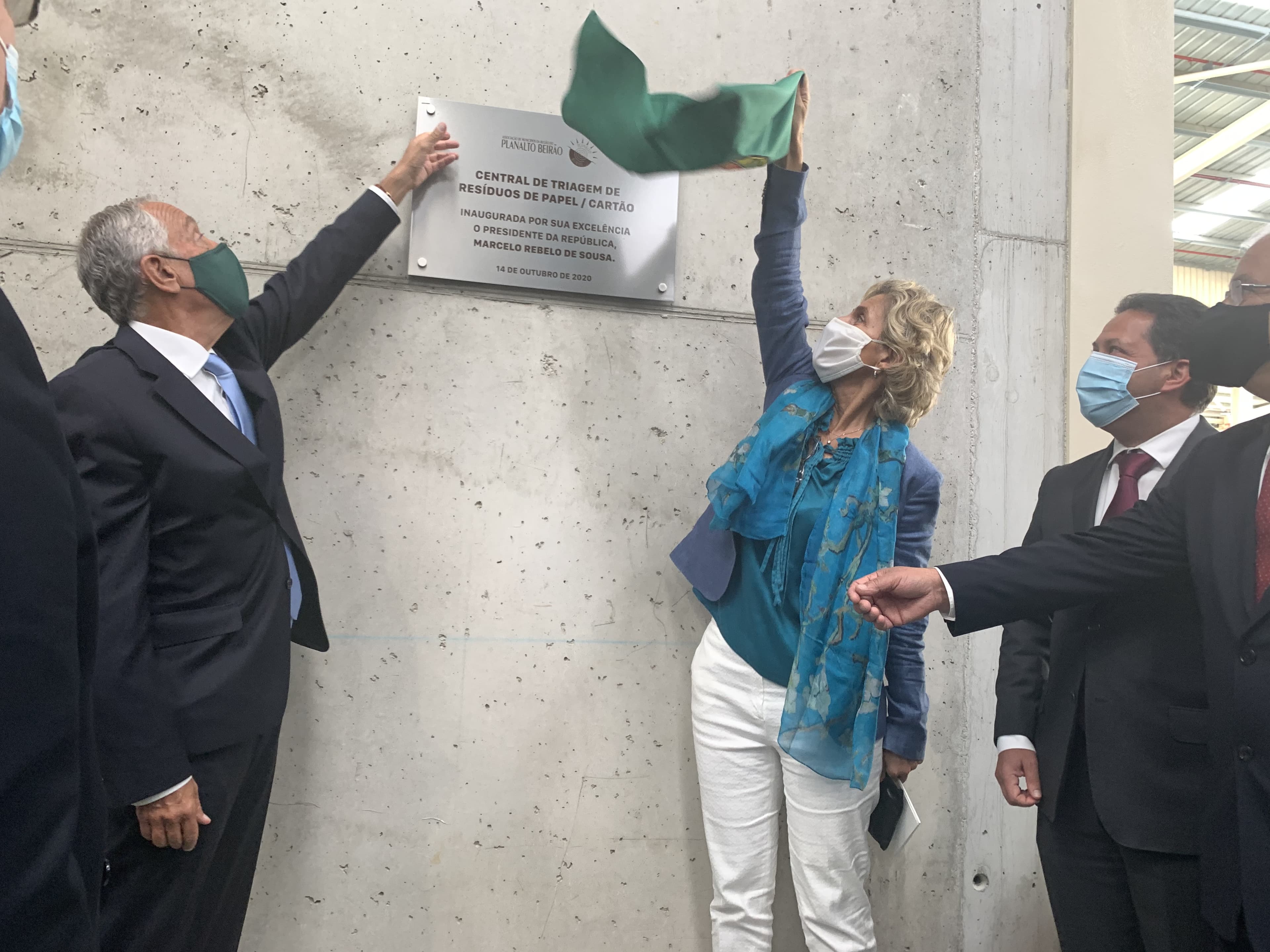 Ministra da Coesão Territorial visita Central de Triagem de Papel e Cartão da Associação de Municípios da Região do Planalto Beirão, Tondela, 14 outubro 2020