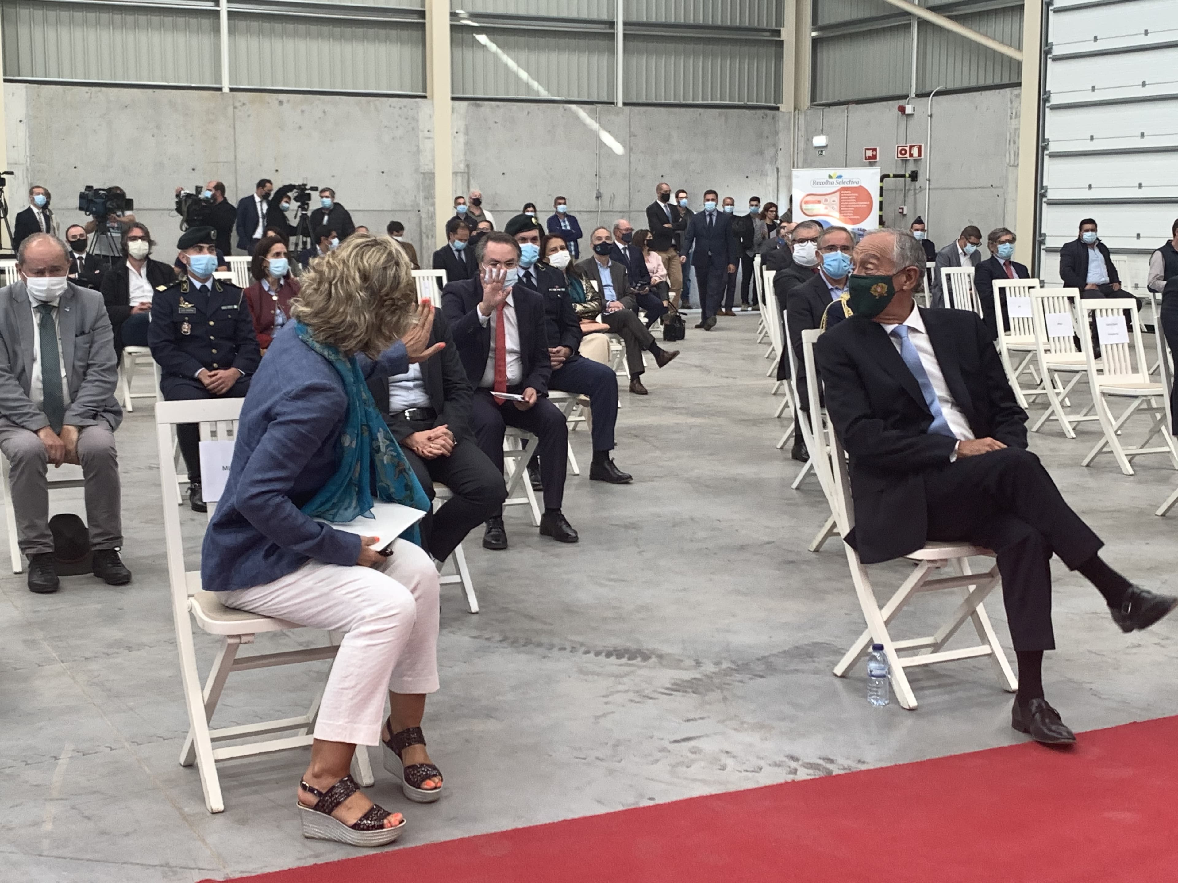 Ministra da Coesão Territorial visita Central de Triagem de Papel e Cartão da Associação de Municípios da Região do Planalto Beirão, Tondela, 14 outubro 2020