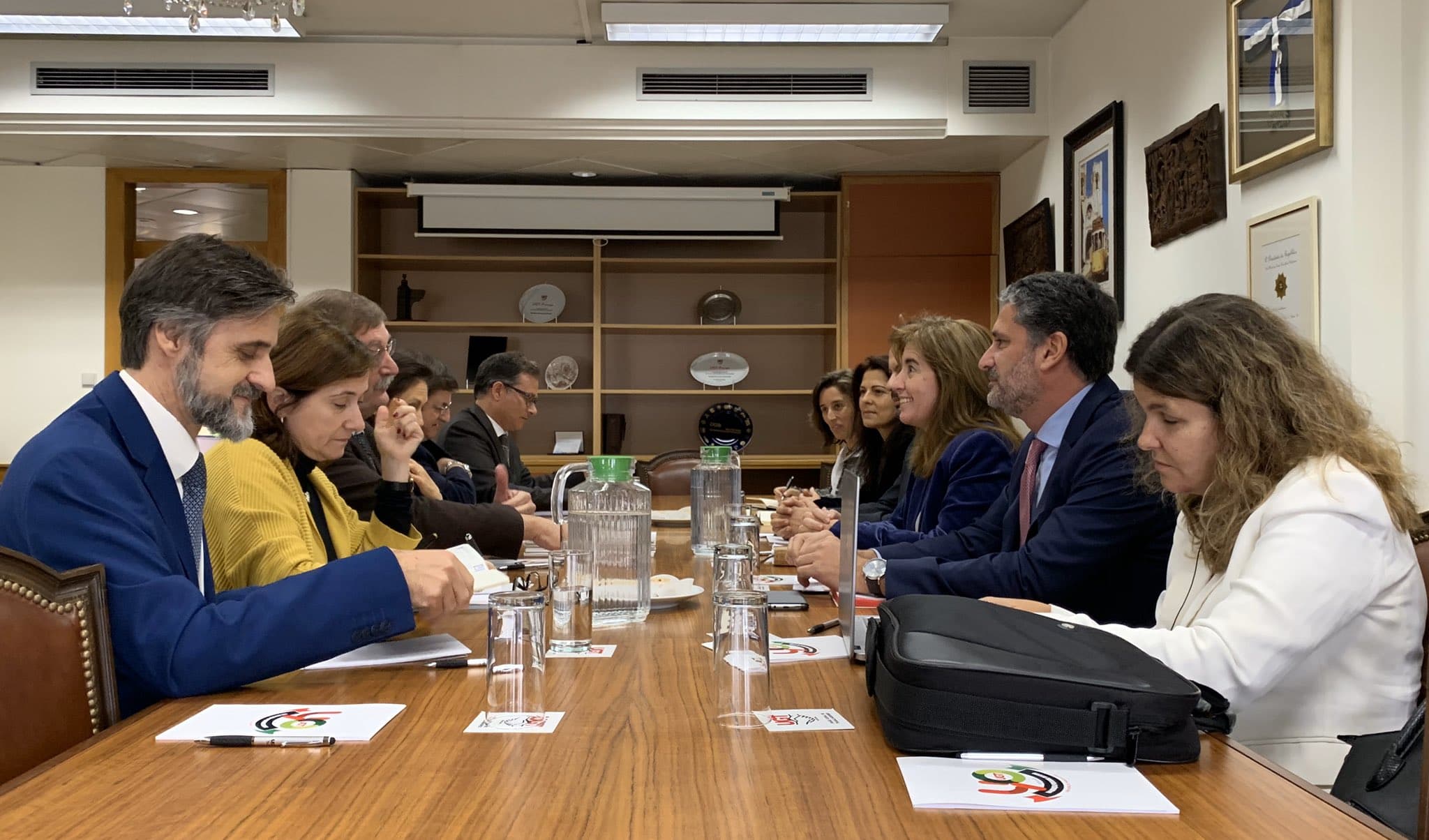 Ministra do Trabalho, Solidariedade e Segurança Social, Ana Mendes Godinho, durante a sessão de apresentação de cumprimentos à UGT, Lisboa, 5 novembro 2019