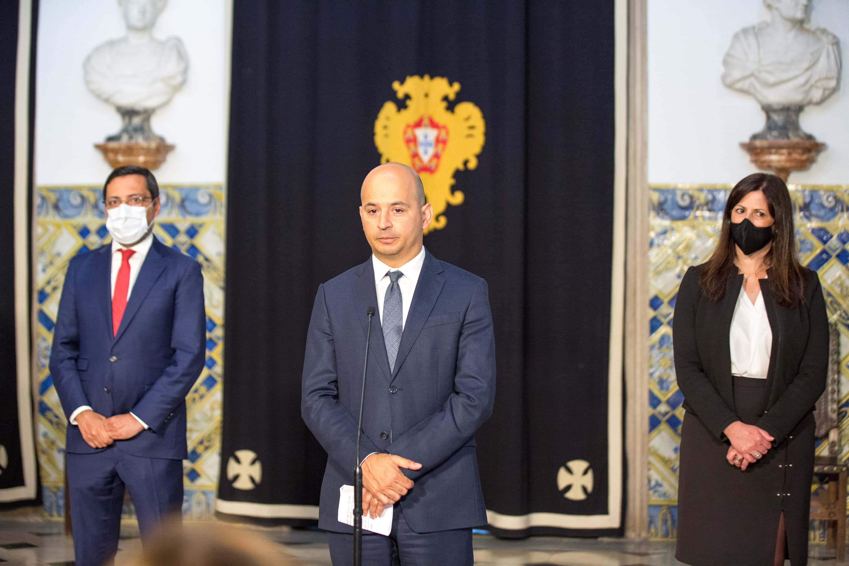 Ministro de Estado e das Finanças, João Leão, na cerimónia de tomada de posse dos membros do Governo da área das Finanças, Lisboa, 15 junho 2020 (Foto: João Bica)
