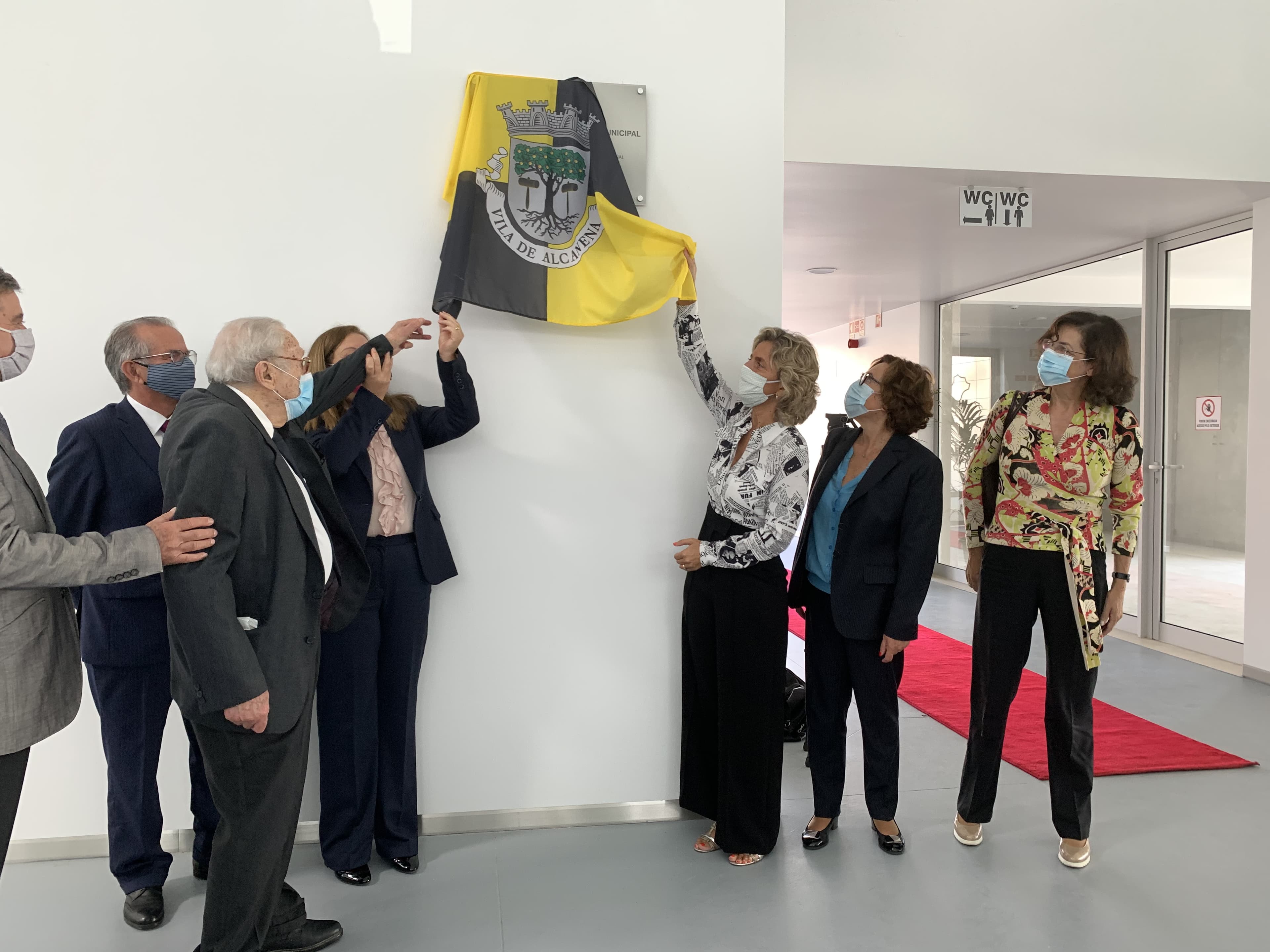 Inauguração do mercado municipal de Alcanena com a presença da Ministra da Coesão Territorial, Ana Abrunhosa, e do Secretário de Estado Adjunto e do Desenvolvimento Regional, Carlos Miguel, 6 outubro 2020