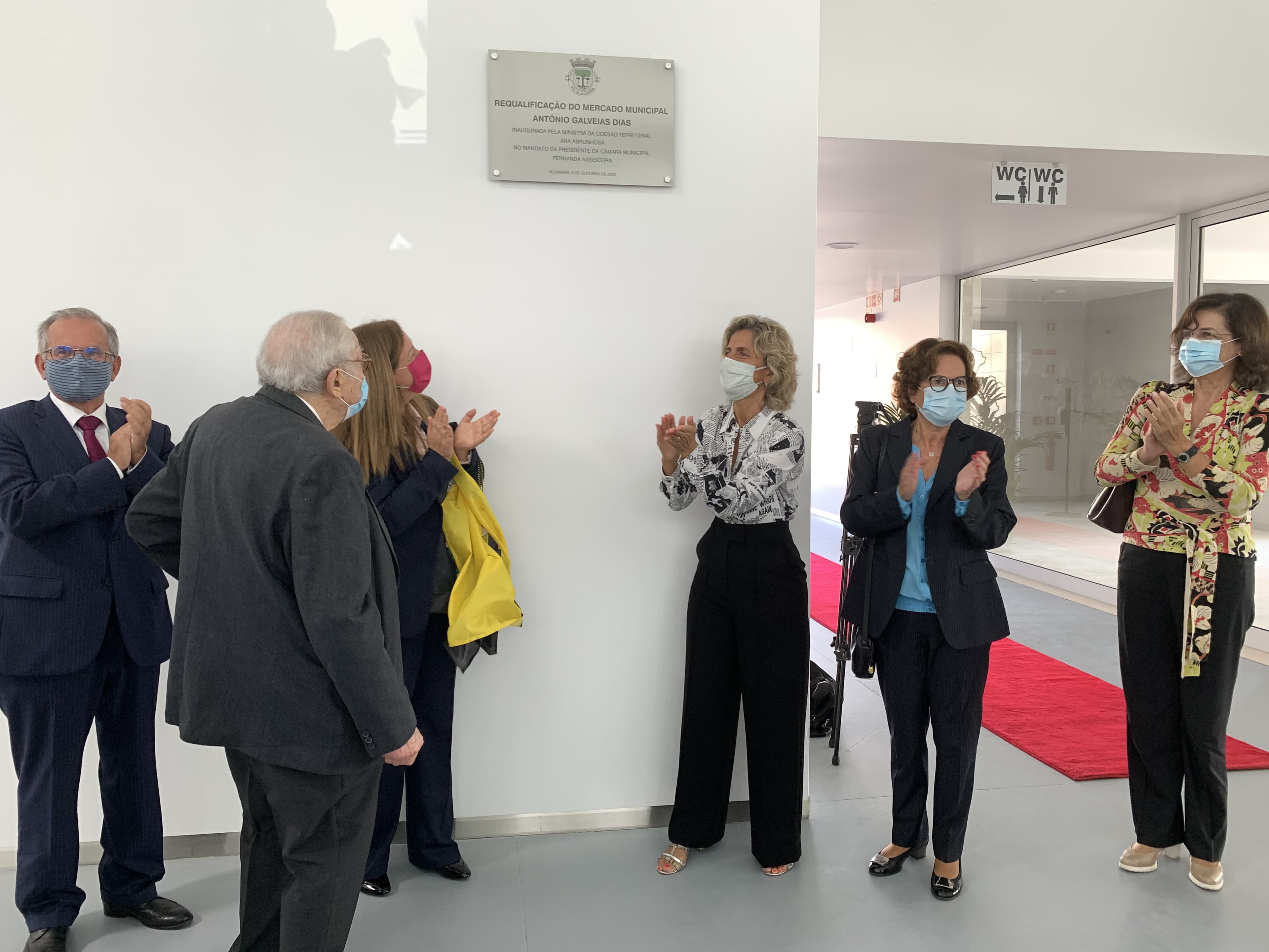 Inauguração do mercado municipal de Alcanena com a presença da Ministra da Coesão Territorial, Ana Abrunhosa, e do Secretário de Estado Adjunto e do Desenvolvimento Regional, Carlos Miguel, 6 outubro 2020
