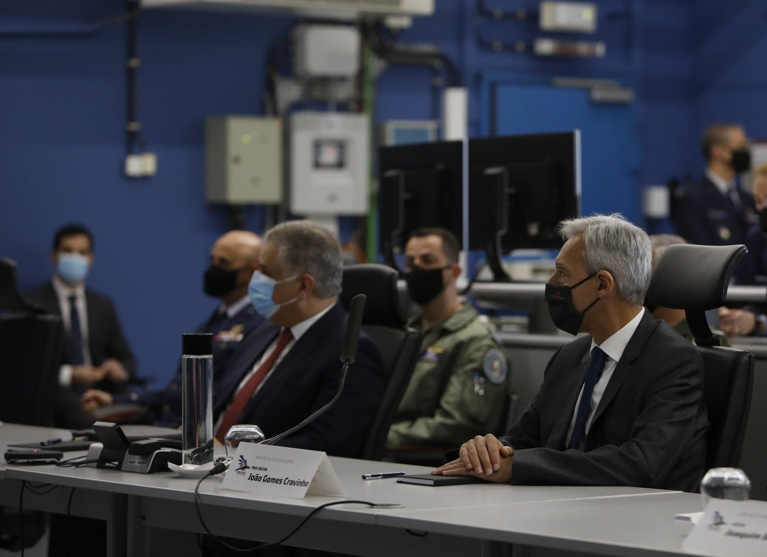 Ministro da Defesa Nacional, João Gomes Cravinho, Secretário de Estado Adjunto e da Defesa Nacional, Jorge Seguro Sanches, visitam o Comando Aéreo, Lisboa, 24 março 2021