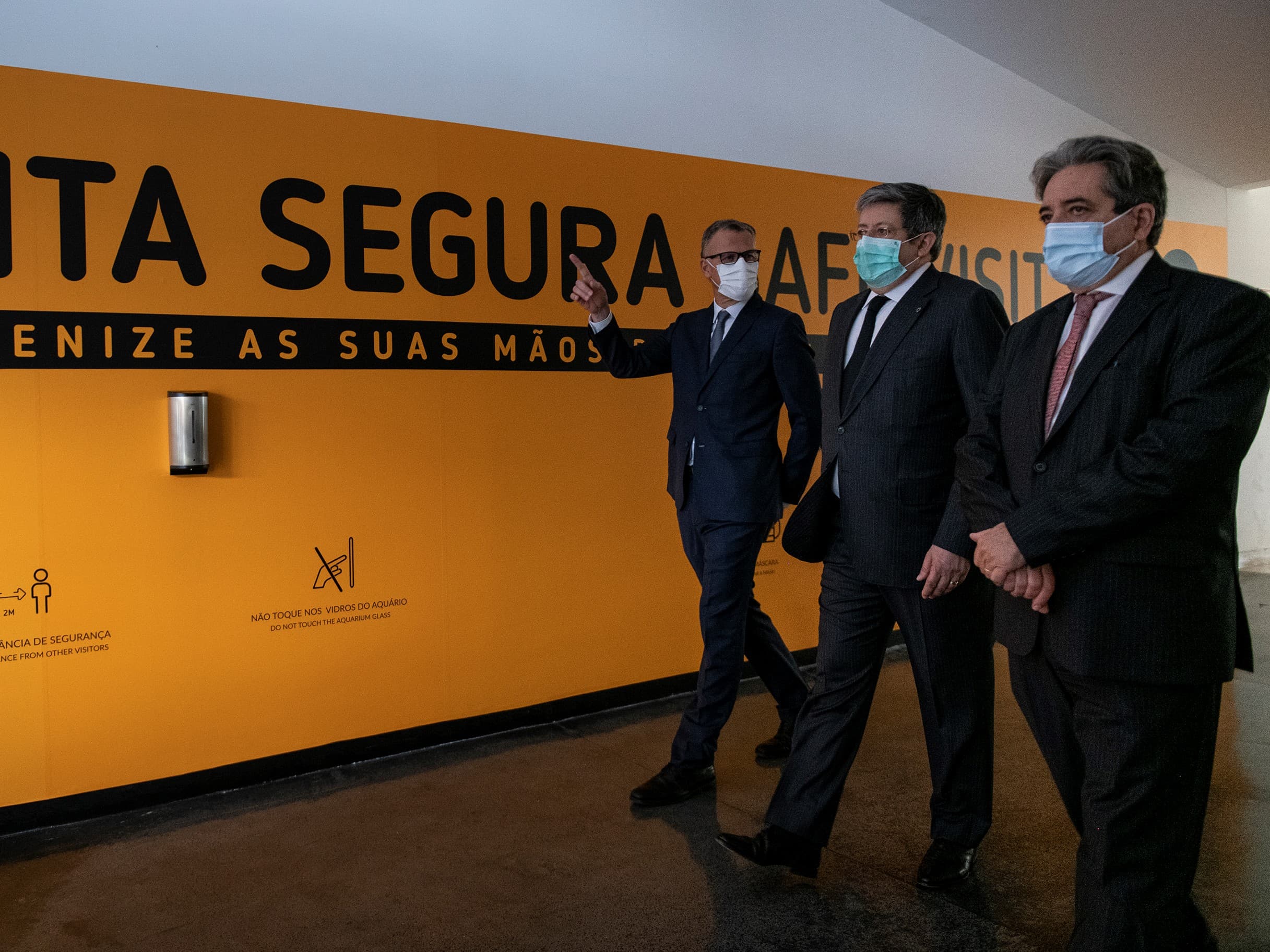 Ministro do Mar, Ricardo Serrão Santos, visita o Oceanário, Lisboa, 14 maio 2020