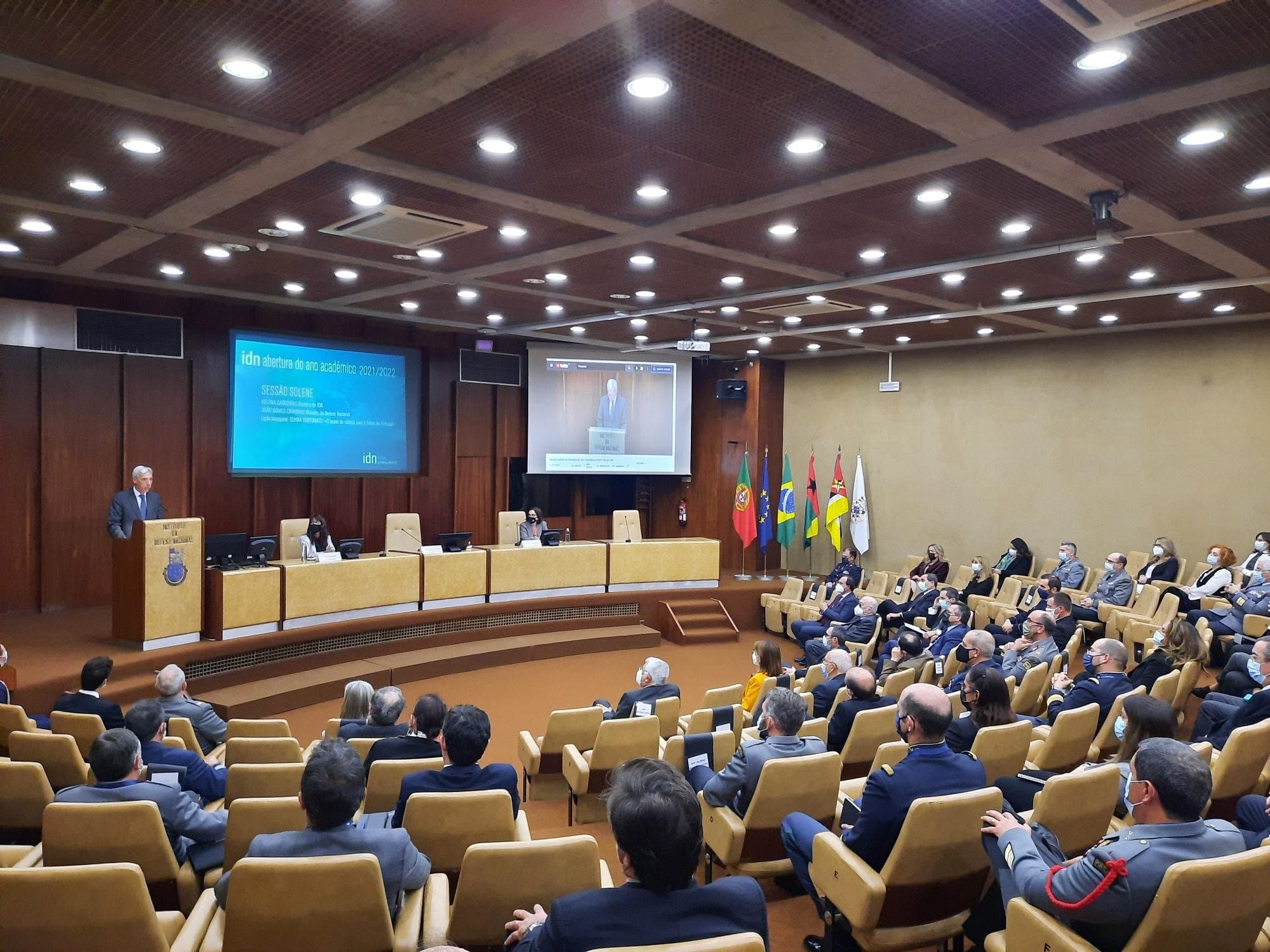 Ministro da Defesa Nacional, João Gomes Cravinho, na abertura solene do ano letivo do Instituto da Defesa Nacional, Lisboa, 10 novembro 2021
