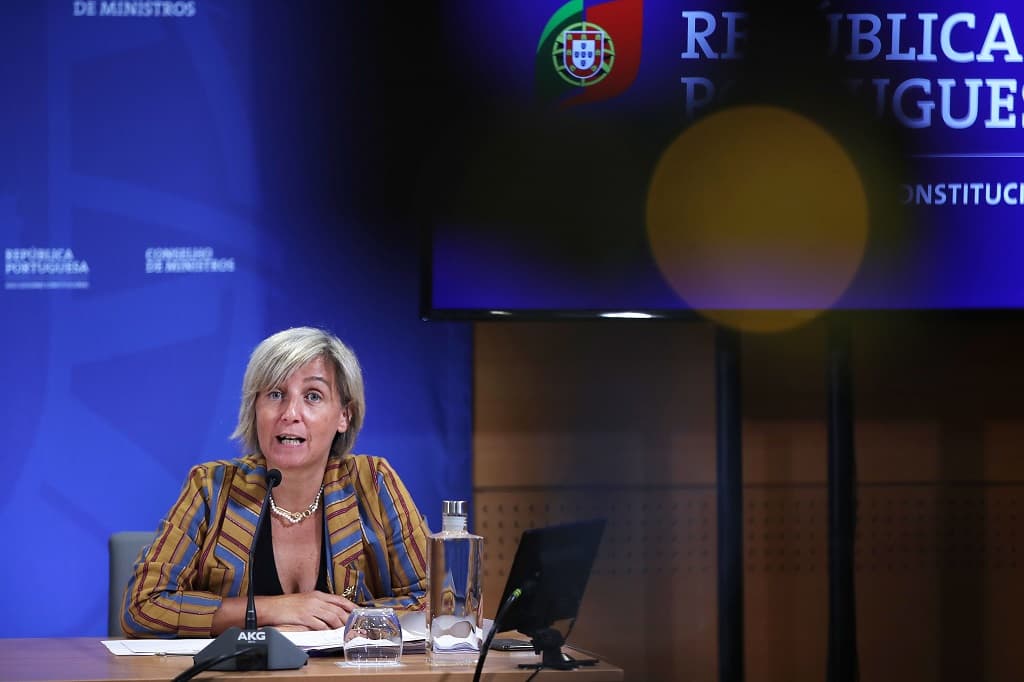 Ministra da Saúde, Marta Temido, na conferência de imprensa após Conselho de Ministros, Algés, 8 setembro 2022 (Foto: António Pedro Santos/Lusa)