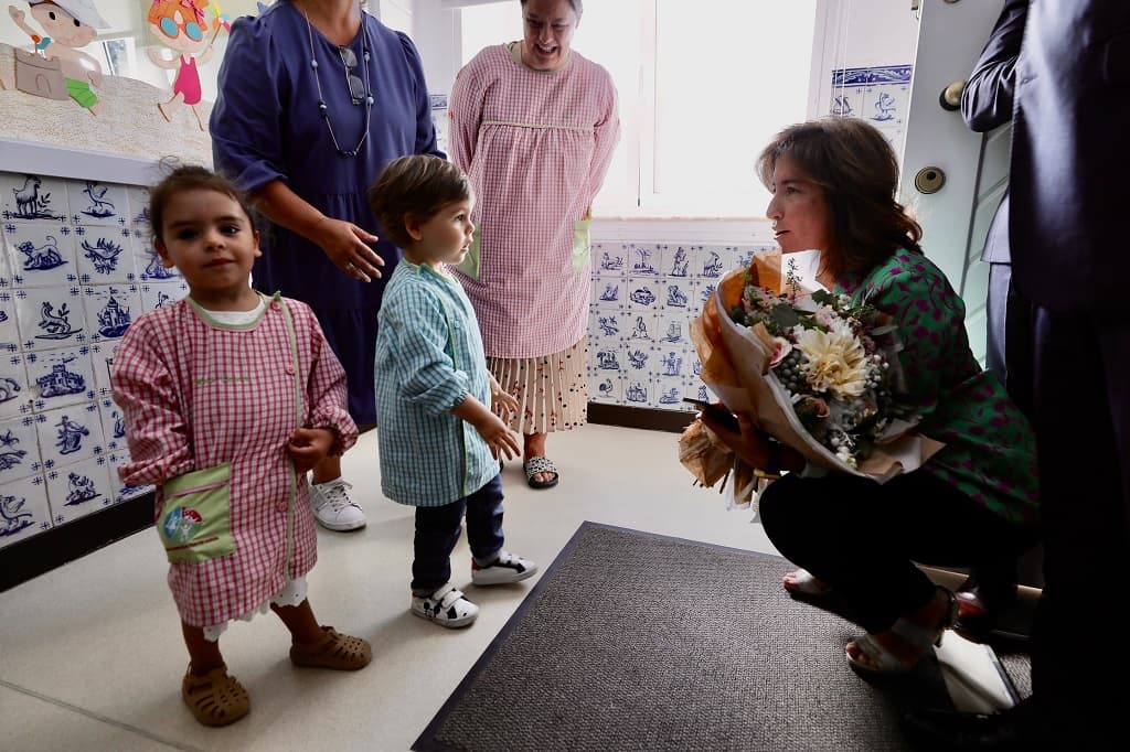 Ministra do Trabalho, Solidariedade e Segurança Social, Ana Mendes Godinho, visita creche Albino Dias Fontes Garcia, São João da Madeira, 1 setembro 2022 (Foto: João Bica)
