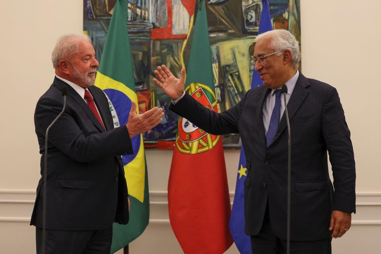Primeiro-Ministro António Costa recebe o Presidente eleito do Brasil, Lula da Silva, Lisboa, 18 novembro 2022 (foto: Manuel de Almeida/Lusa)