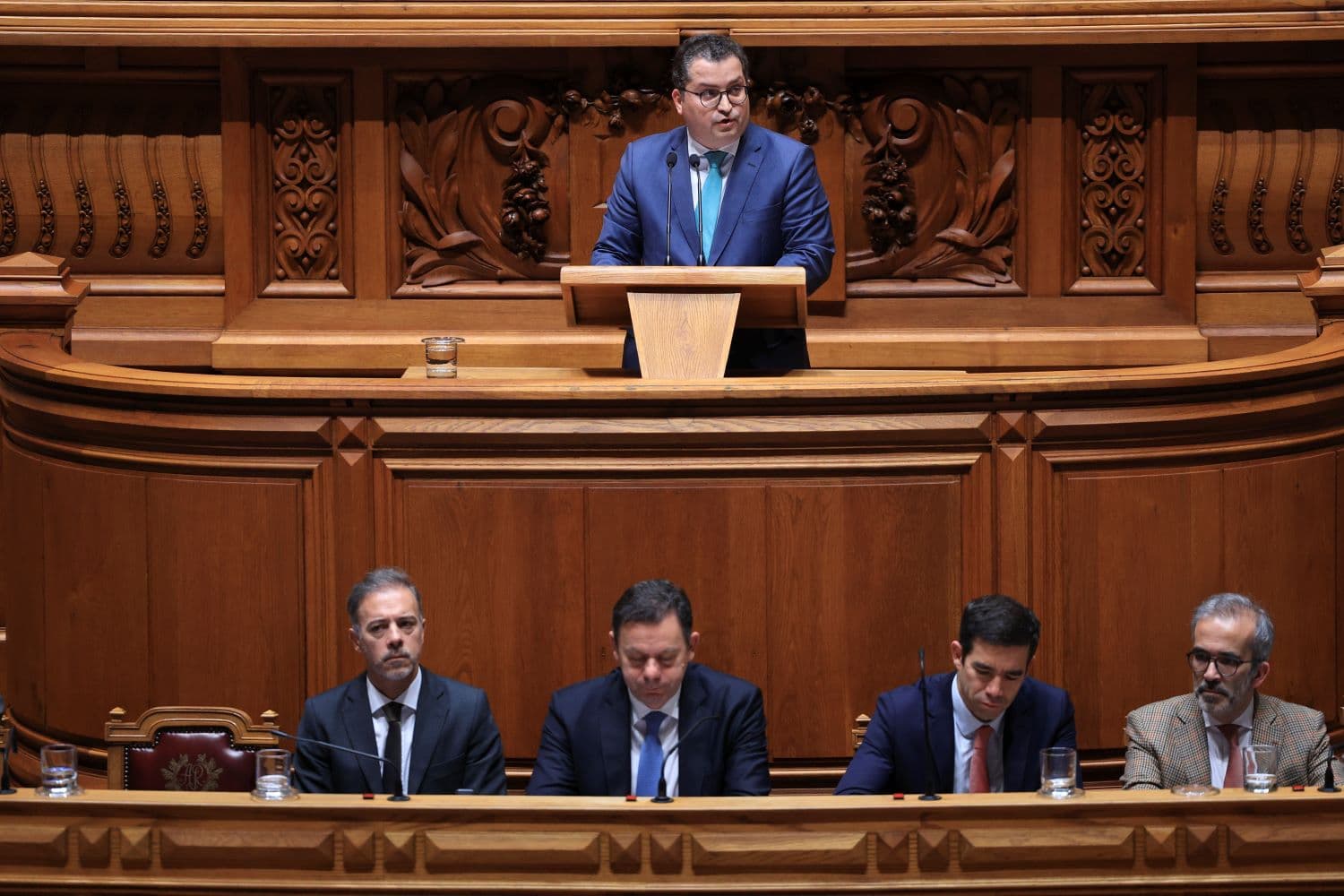 Ministro de Estado e das Finanças no debate sobre o Programa do Governo. Lisboa, 11 de abril de 2024. (Foto: Lusa/António Cotrim)