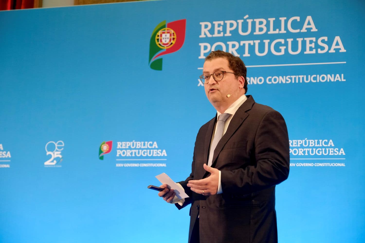 Ministro de Estado e das Finanças, Joaquim Miranda Sarmento, na apresentação do Orçamento do Estado para 2025, Lisboa, 10 outubro 2024 (Foto: Diana Quintela/Portal do Governo)