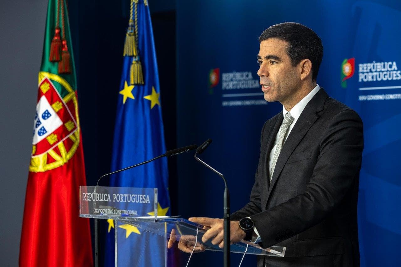 Ministro da Presidência, António Leitão Amaro, na conferência de imprensa do Conselho de Ministros, Lisboa, 9 janeiro 2026 (João Bica)