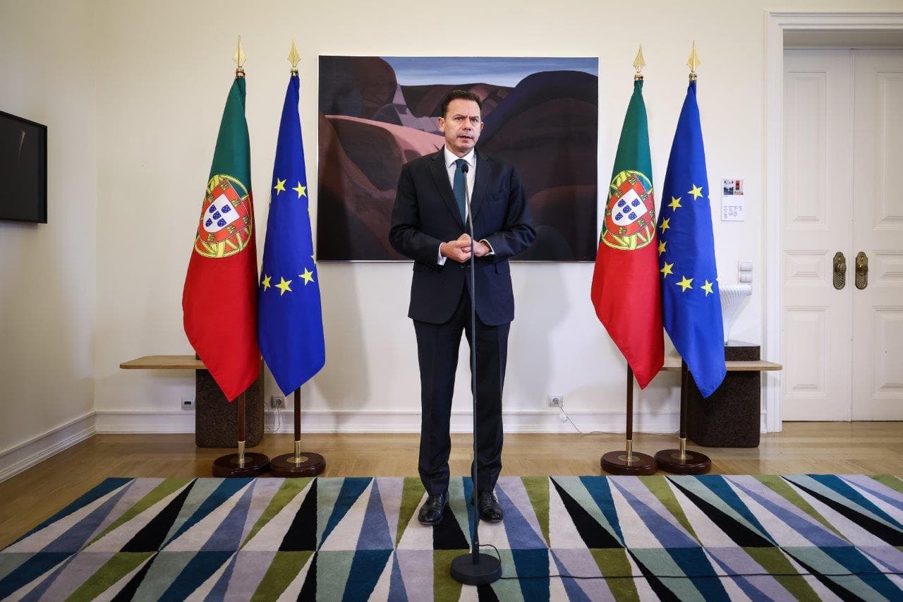 Primeiro-Ministro Luís Montenegro faz declaração sobre a privatização da TAP, Lisboa, 10 julho 2025 (Rodrigo Antunes/Lusa)
