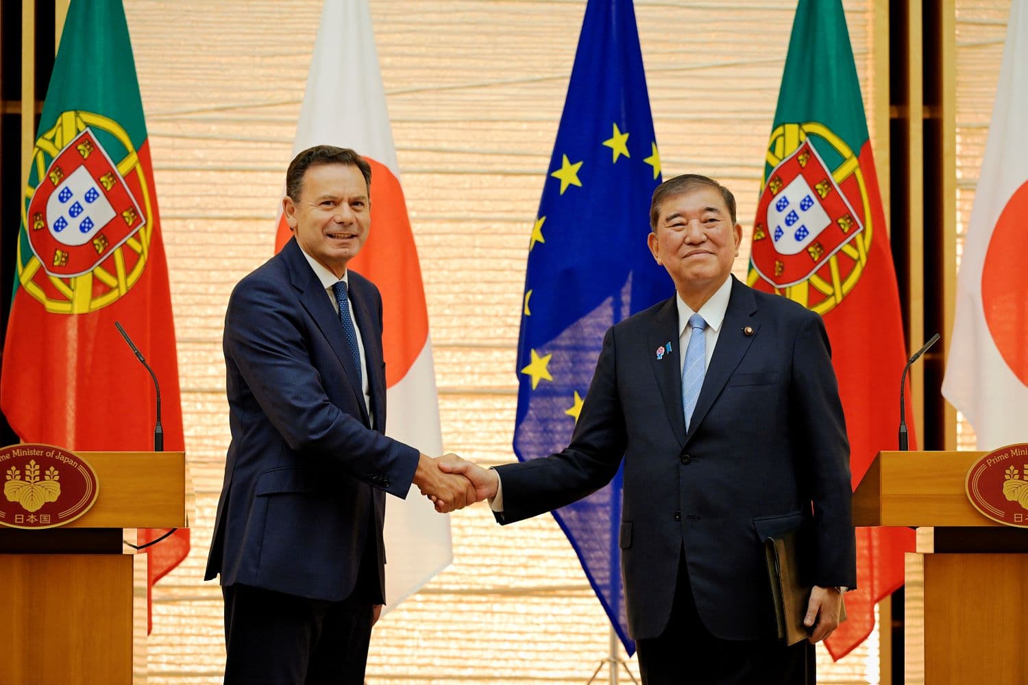 Primeiro-Ministro de Portugal, Luís Montenegro, e Primeiro-Ministro do Japão, Shigeru Ishiba, Japão, 11 setembro 2025 (Gonçalo Borges Dias/GPM)