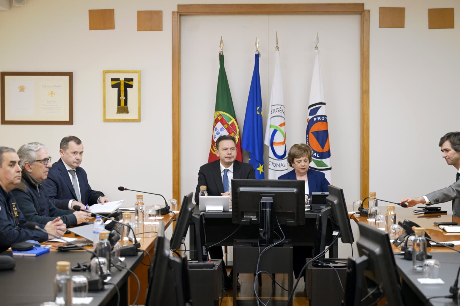 Administração Interna, Lúcia Amaral, em reunião na sede da Autoridade Nacional de Emergência e Proteção Civil, Oeiras, 28 janeiro 2026