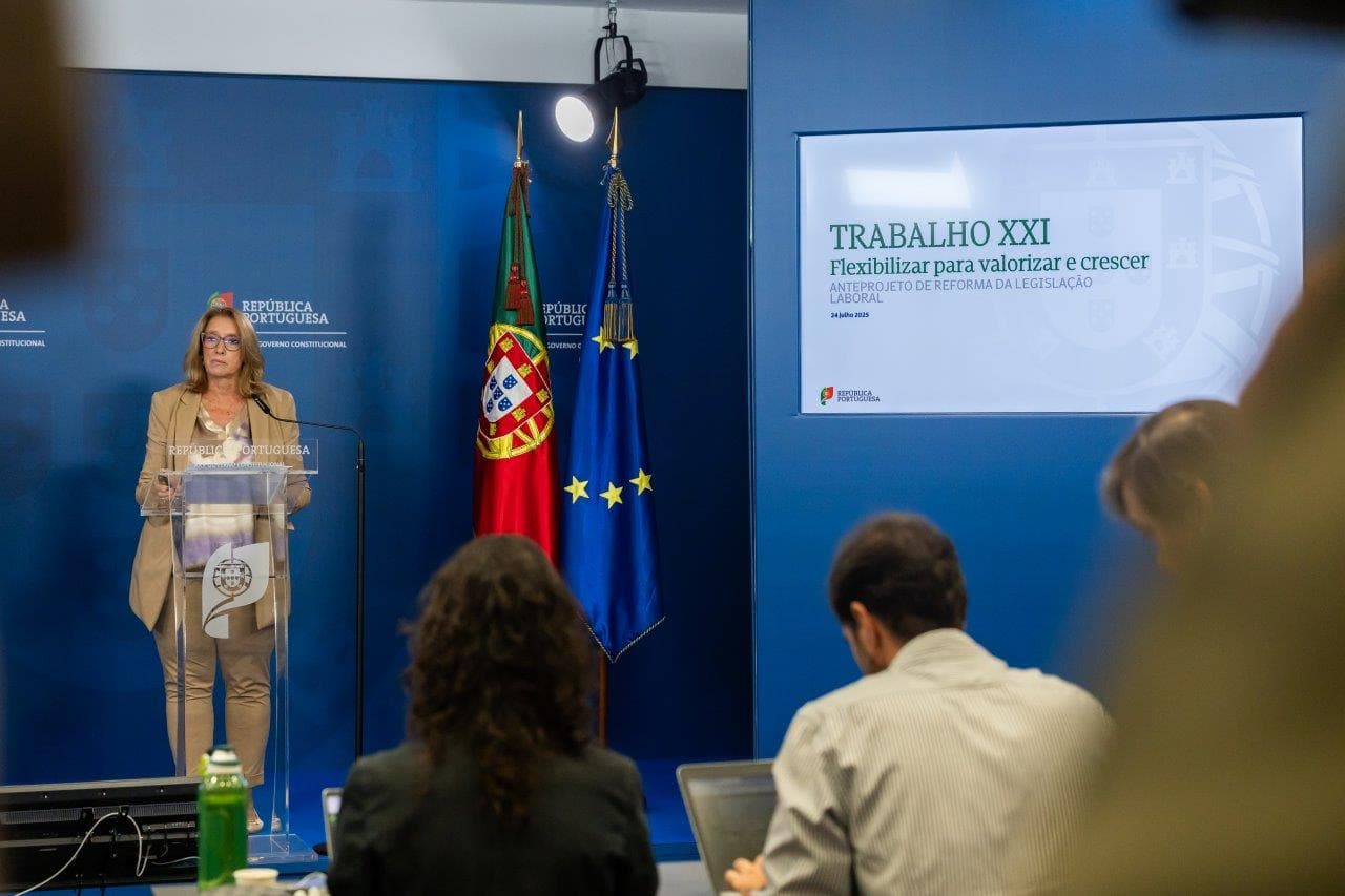 Ministra do Trabalho, Solidariedade e Segurança Social, Rosário Palma Ramalho, na conferência de imprensa do Conselho de Ministros, Lisboa, 24 julho 2025 (Mariana Branco)